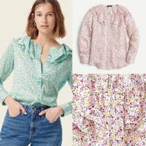 J Crew Ruffle Top in field day print - Picture 5 of 12